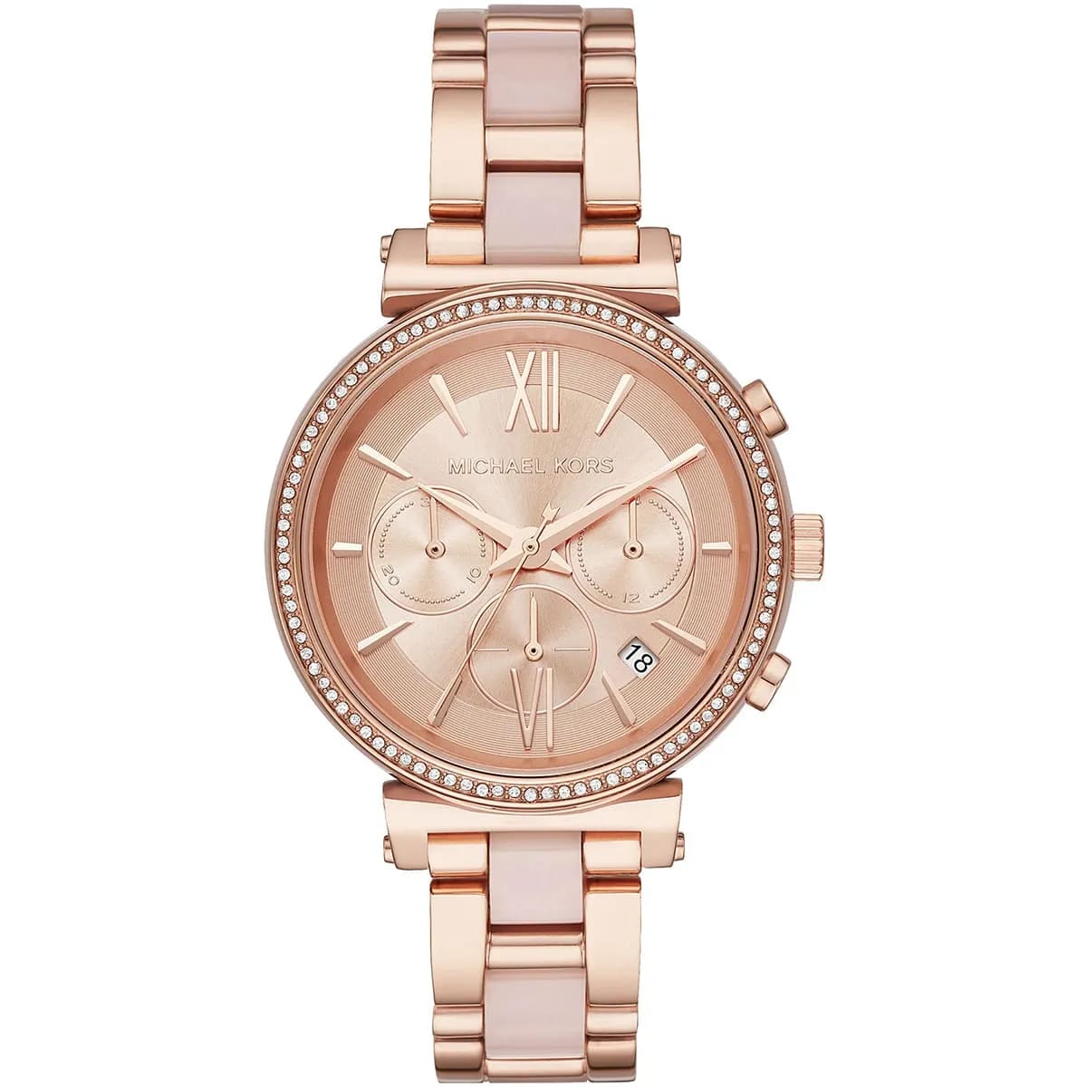 Michael Kors Sofie MK6560 38mm Women's Chronograph Watch – Rose Gold with Rose Gold Stainless Steel Bracelet