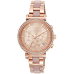 Michael Kors Sofie MK6560 38mm Women's Chronograph Watch – Rose Gold with Rose Gold Stainless Steel Bracelet