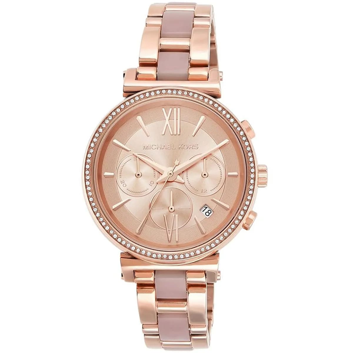Michael Kors Sofie MK6560 38mm Women's Chronograph Watch – Rose Gold with Rose Gold Stainless Steel Bracelet