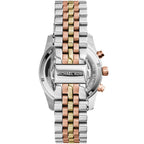 Michael Kors Lexington MK5735 38mm Women's Chronograph Watch – Signature with Silver Stainless Steel Bracelet