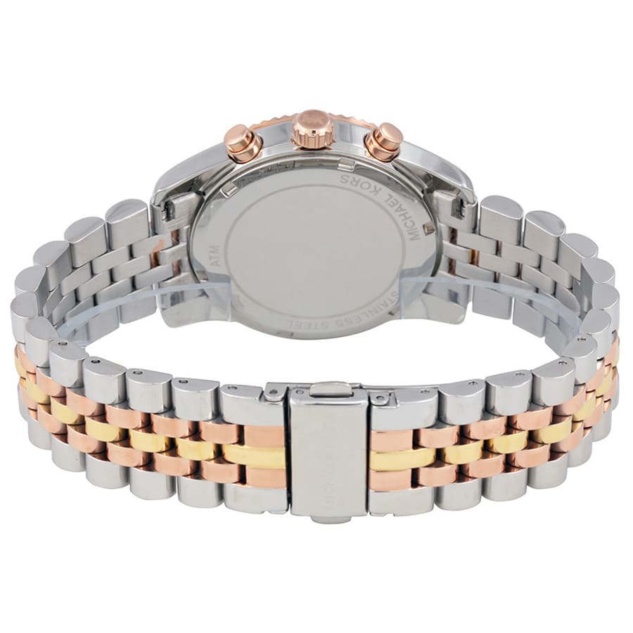 Michael Kors Lexington MK5735 38mm Women's Chronograph Watch – Signature with Silver Stainless Steel Bracelet
