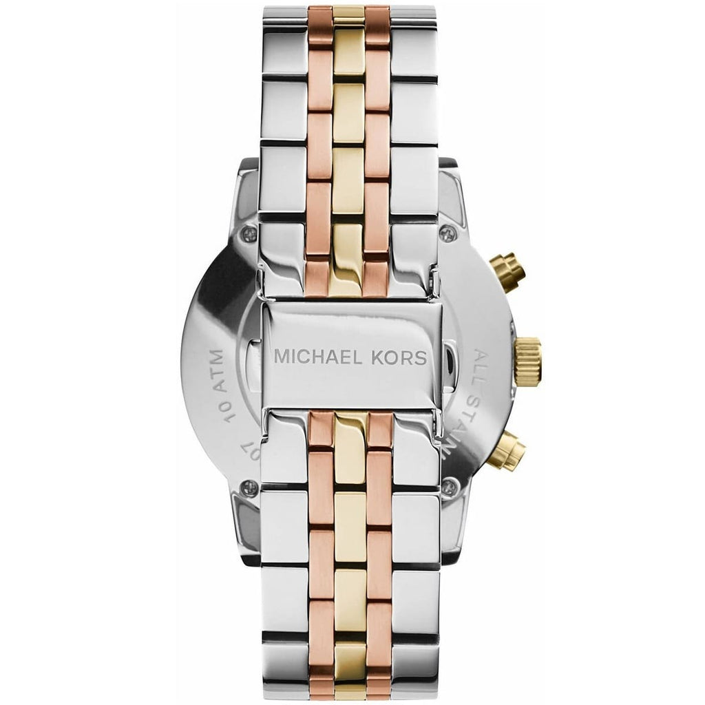Michael Kors Ritz MK5650 37mm Women's Chronograph Watch – Mother Of Pearl with Two-Tone Stainless Steel Bracelet