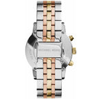 Michael Kors Ritz MK5650 37mm Women's Chronograph Watch – Mother Of Pearl with Two-Tone Stainless Steel Bracelet