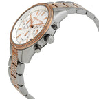 Michael Kors Ritz MK6651 37mm Women's Chronograph Watch – Silver with Two-Tone Stainless Steel Bracelet