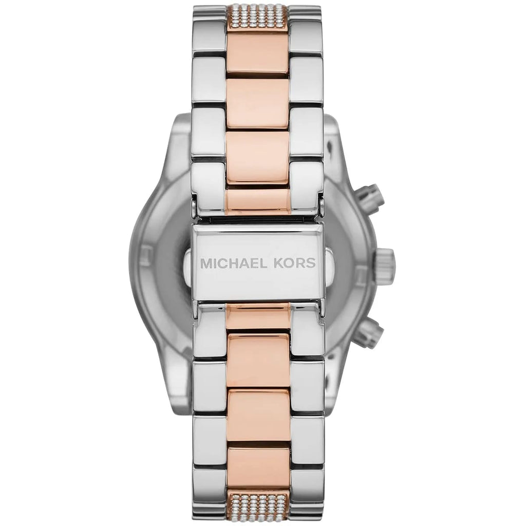 Michael Kors Ritz MK6651 37mm Women's Chronograph Watch – Silver with Two-Tone Stainless Steel Bracelet