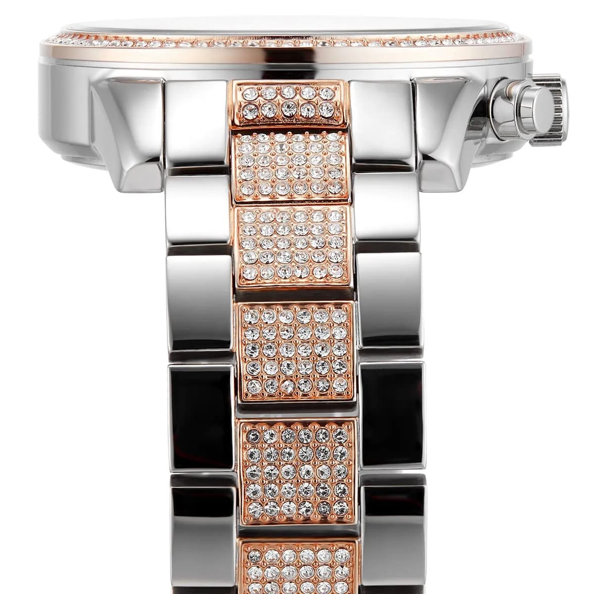 Michael Kors Ritz MK6651 37mm Women's Chronograph Watch – Silver with Two-Tone Stainless Steel Bracelet