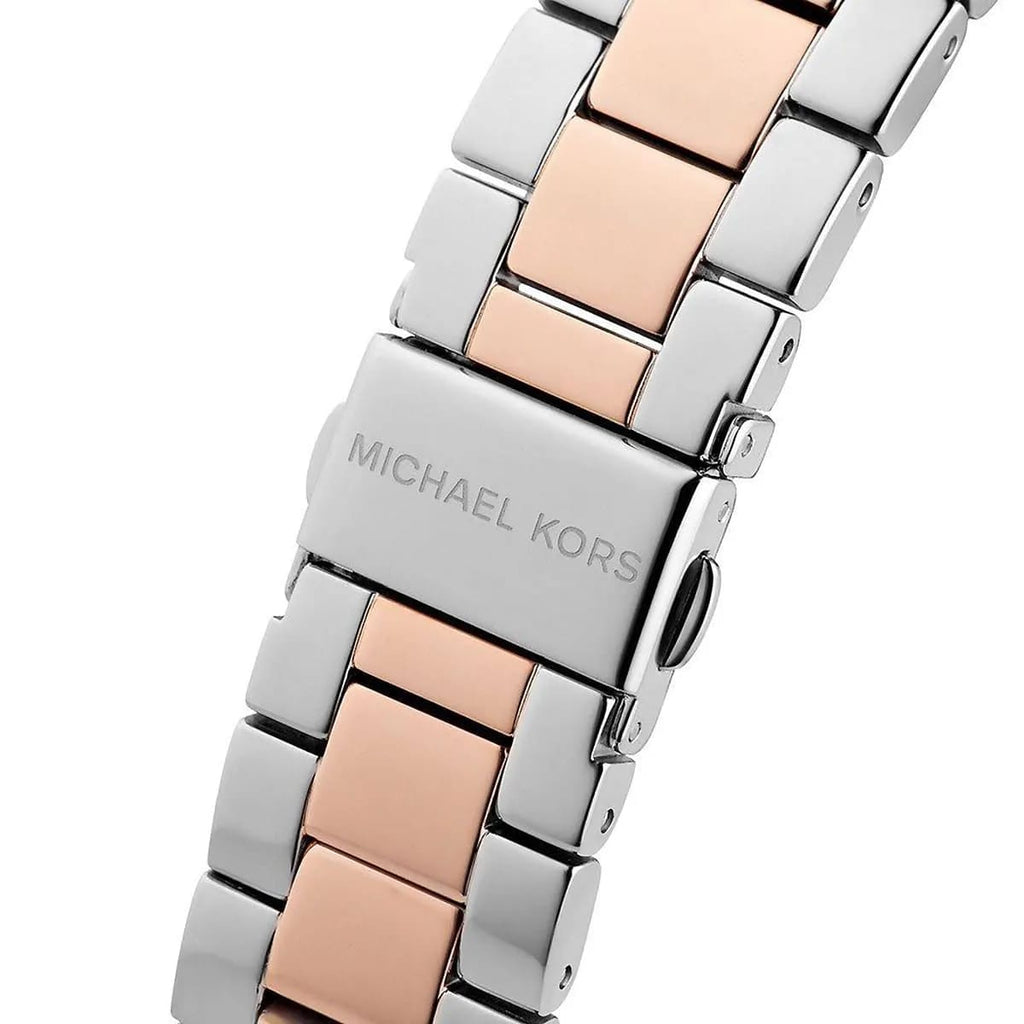 Michael Kors Ritz MK6651 37mm Women's Chronograph Watch – Silver with Two-Tone Stainless Steel Bracelet