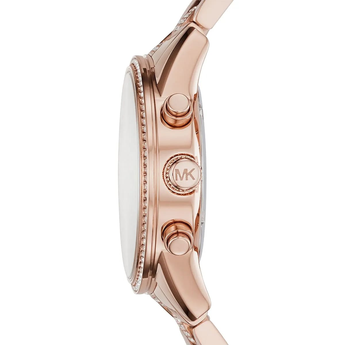 Michael Kors Ritz MK6485 37mm Women's Chronograph Watch – Sunray Rose Gold with Rose Gold Stainless Steel Bracelet