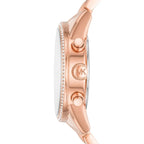 Michael Kors Ritz MK6598 37mm Women's Chronograph Watch – Sunray Rose Gold with Rose Gold Stainless Steel Bracelet