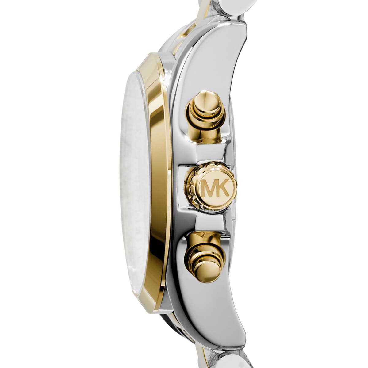 Michael Kors Bradshaw MK5974 43mm Women's Chronograph Watch – White with Two-Tone Stainless Steel Bracelet