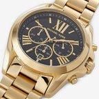 Michael Kors Bradshaw MK5739 43mm Women's Chronograph Watch – Black with Gold Stainless Steel Bracelet