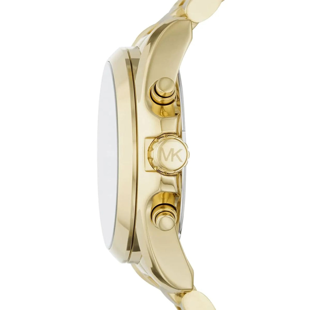 Michael Kors Bradshaw MK5739 43mm Women's Chronograph Watch – Black with Gold Stainless Steel Bracelet