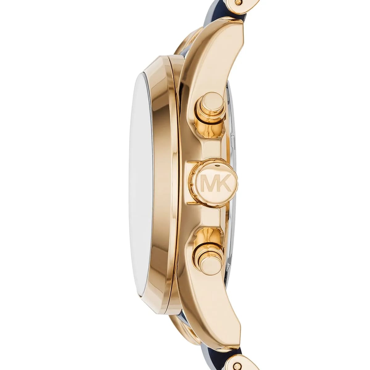 Michael Kors Bradshaw MK6268 43mm Women's Chronograph Watch – Navy Blue with Two-Tone Stainless Steel Bracelet