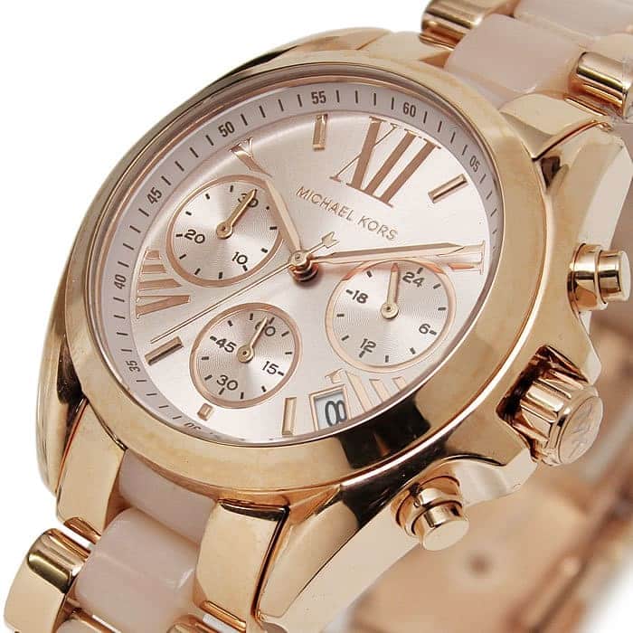 Michael Kors Bradshaw MK6066 43mm Women's Chronograph Watch – Rose Gold with Rose Gold Stainless Steel Bracelet