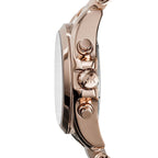 Michael Kors Bradshaw MK6066 43mm Women's Chronograph Watch – Rose Gold with Rose Gold Stainless Steel Bracelet