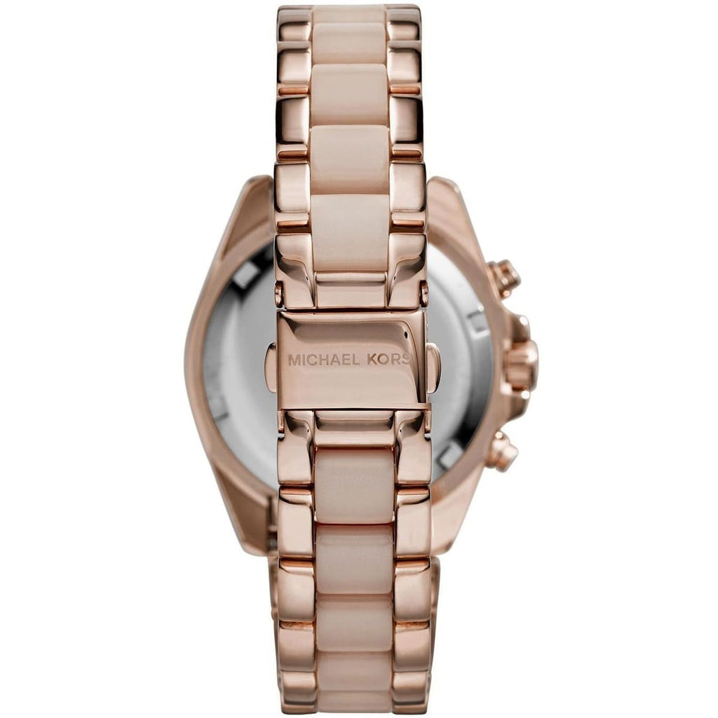 Michael Kors Bradshaw MK6066 43mm Women's Chronograph Watch – Rose Gold with Rose Gold Stainless Steel Bracelet