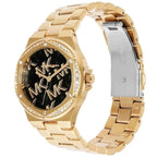 Michael Kors Signature MK7404 38mm Women's Quartz Watch – Black with Gold Stainless Steel Bracelet
