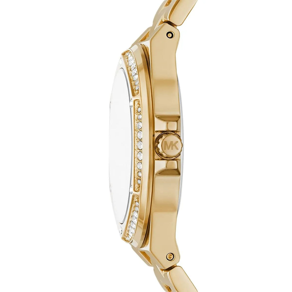Michael Kors Signature MK7404 38mm Women's Quartz Watch – Black with Gold Stainless Steel Bracelet