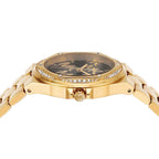 Michael Kors Signature MK7404 38mm Women's Quartz Watch – Black with Gold Stainless Steel Bracelet