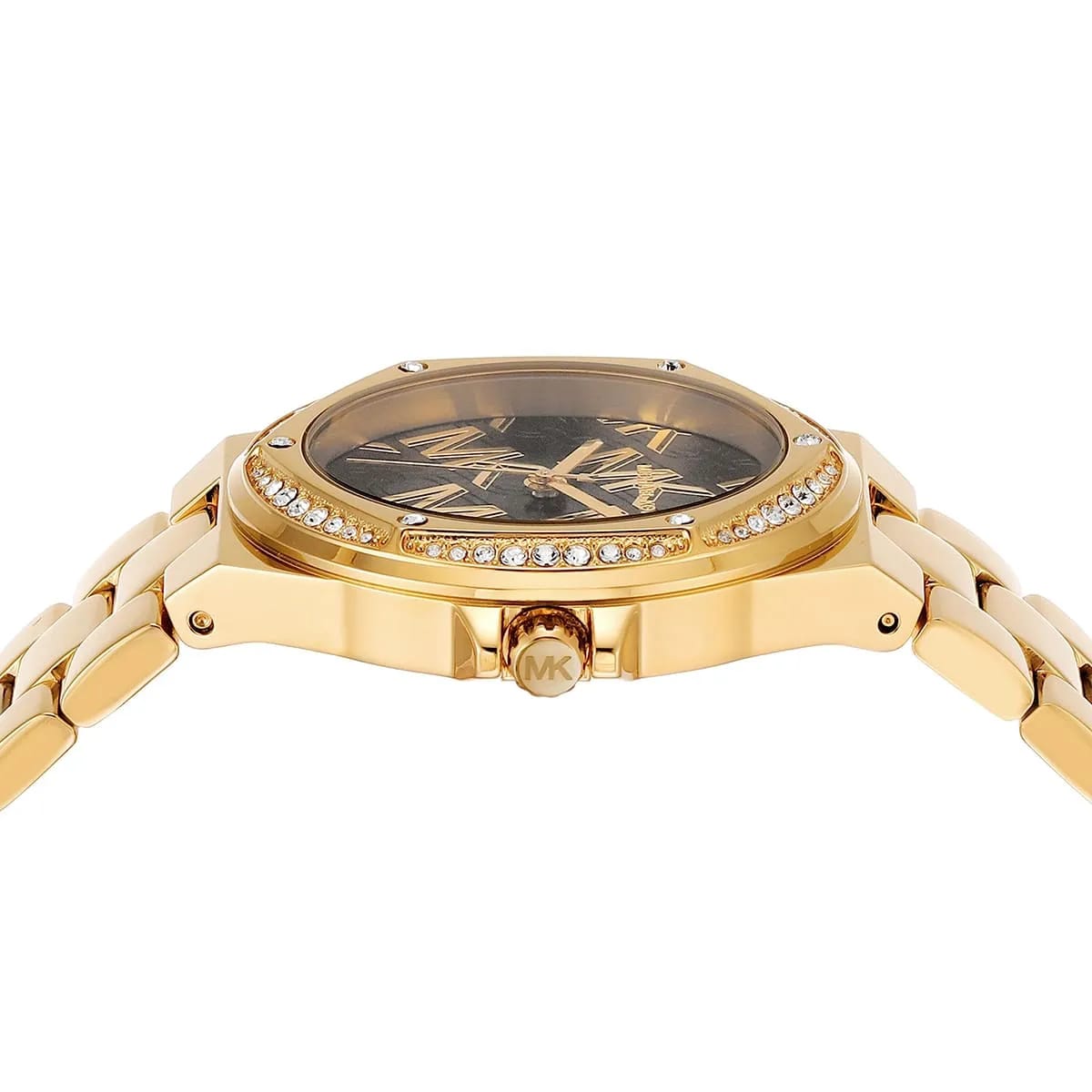 Michael Kors Signature MK7404 38mm Women's Quartz Watch – Black with Gold Stainless Steel Bracelet