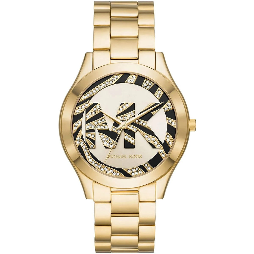 Michael Kors Slim Runway MK4561 38mm Women's Quartz Watch – Gold with Gold Stainless Steel Bracelet