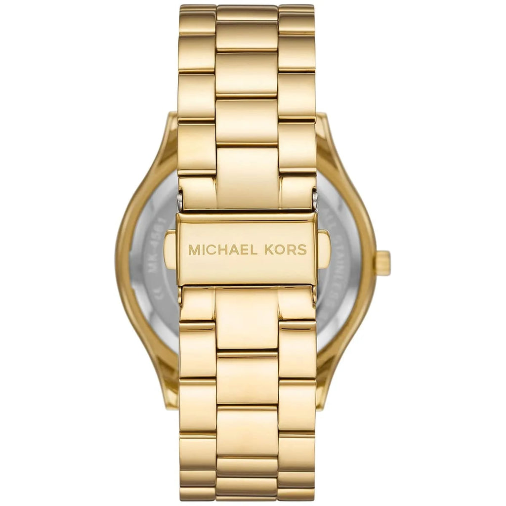 Michael Kors Slim Runway MK4561 38mm Women's Quartz Watch – Gold with Gold Stainless Steel Bracelet