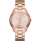 Michael Kors Slim Runway MK3591 38mm Women's Quartz Watch – Rose Gold with Rose Gold Stainless Steel Bracelet