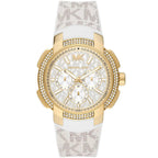 Michael Kors Sidney MK7221 38mm Women's Quartz Watch – White with White Stainless Steel Bracelet