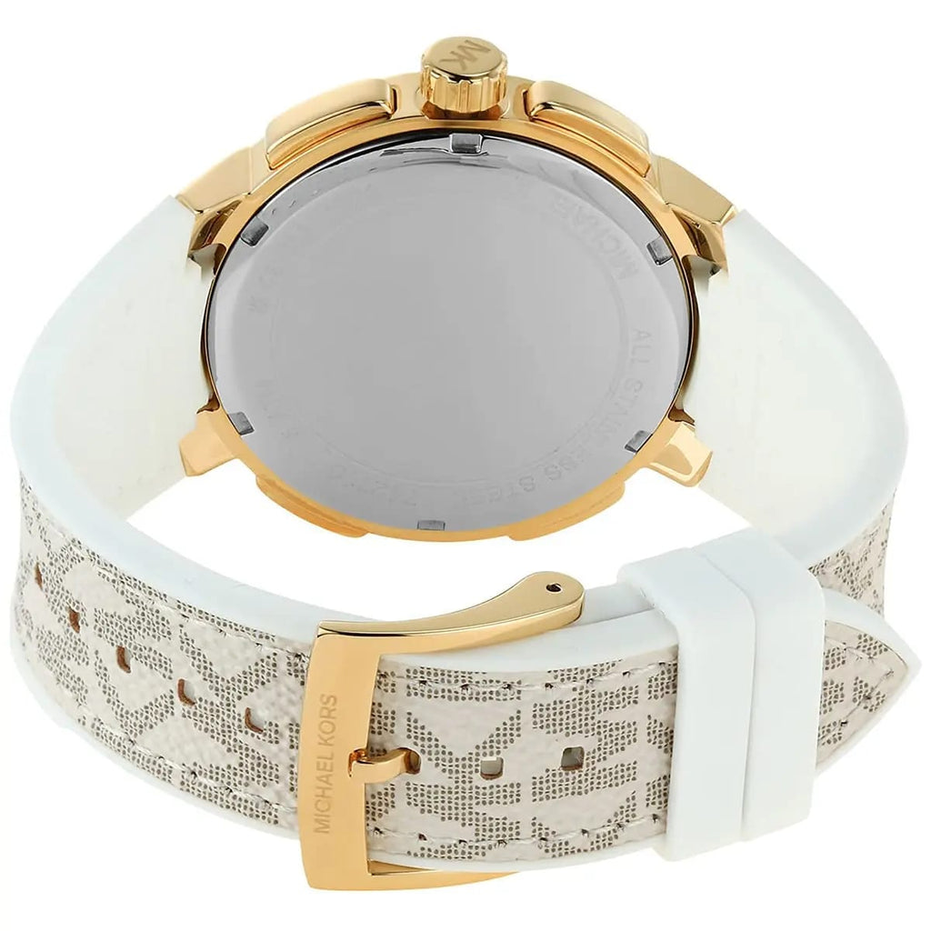 Michael Kors Sidney MK7221 38mm Women's Quartz Watch – White with White Stainless Steel Bracelet