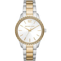 Michael Kors Layton MK6899 38mm Women's Quartz Watch – Sunray Silver with Two-Tone Stainless Steel Bracelet