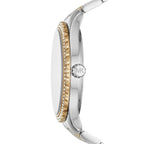 Michael Kors Layton MK6899 38mm Women's Quartz Watch – Sunray Silver with Two-Tone Stainless Steel Bracelet