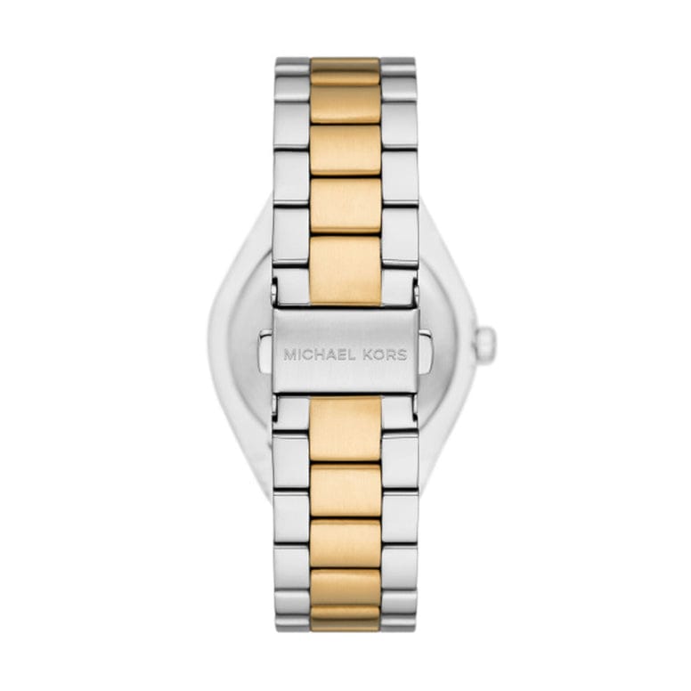 Michael Kors Lennox MK7464 37mm Women's Quartz Watch – White with Two-Tone Stainless Steel Bracelet