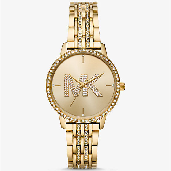 Michael Kors Melissa MK4371 33mm Women's Quartz Watch – Sunray Gold with Gold Stainless Steel Bracelet