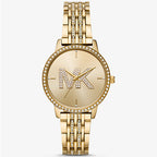 Michael Kors Melissa MK4371 33mm Women's Quartz Watch – Sunray Gold with Gold Stainless Steel Bracelet