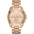 Michael Kors Bradshaw MK6359 43mm Women's Chronograph Watch – Rose Gold with Two-Tone Stainless Steel Bracelet