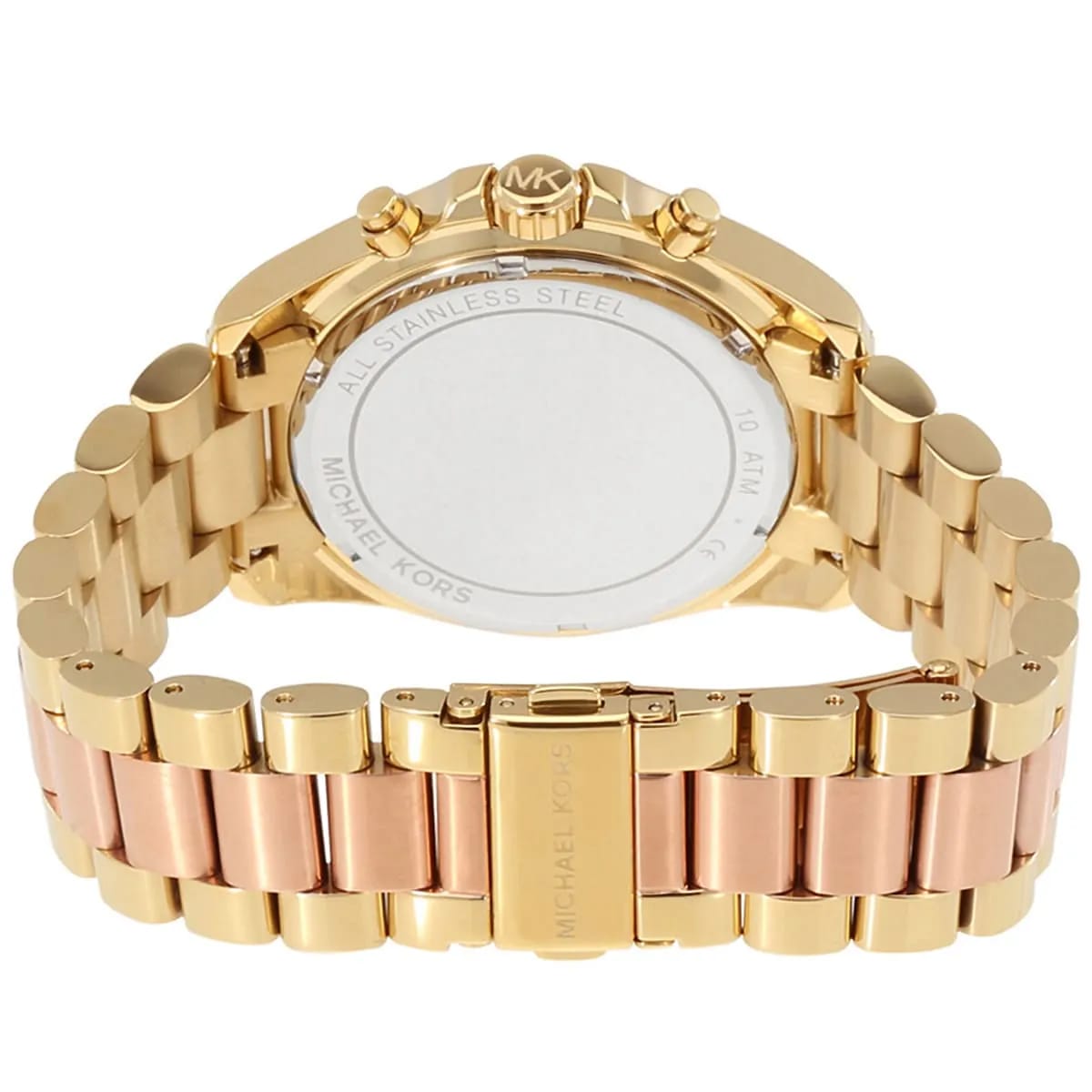 Michael Kors Bradshaw MK6359 43mm Women's Chronograph Watch – Rose Gold with Two-Tone Stainless Steel Bracelet