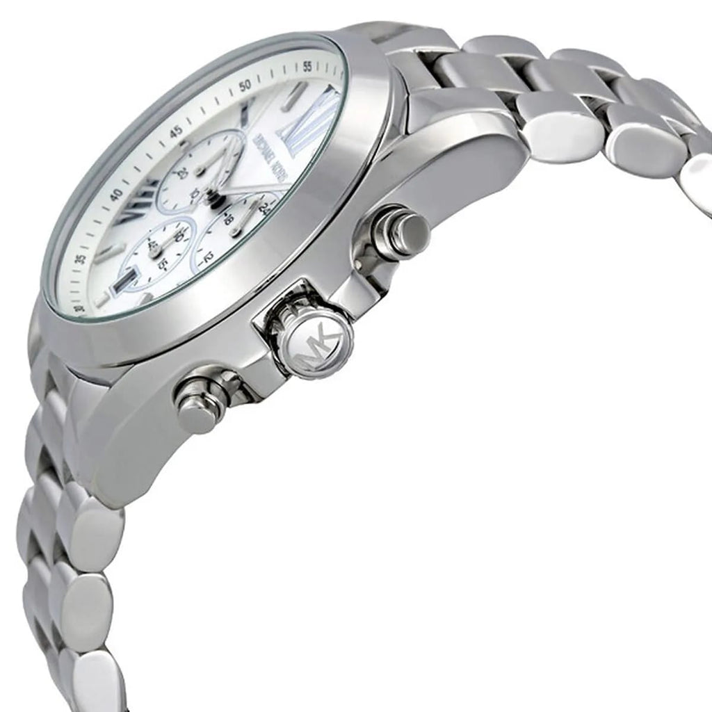 Michael Kors Bradshaw MK5535 43mm Women's Quartz Watch – Silver with Silver Stainless Steel Bracelet