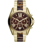 Michael Kors Bradshaw MK5696 43mm Women's Quartz Watch – Brown with Gold Stainless Steel Bracelet