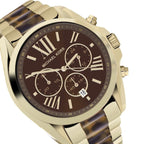 Michael Kors Bradshaw MK5696 43mm Women's Quartz Watch – Brown with Gold Stainless Steel Bracelet