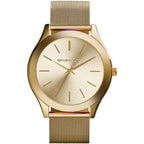 Michael Kors Runway MK3282 42mm Women's Quartz Watch – Sunray Gold with Gold Stainless Steel Mesh Bracelet