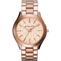Michael Kors Runway MK3336 38mm Women's Quartz Watch – Rose Gold with Rose Gold Stainless Steel Bracelet
