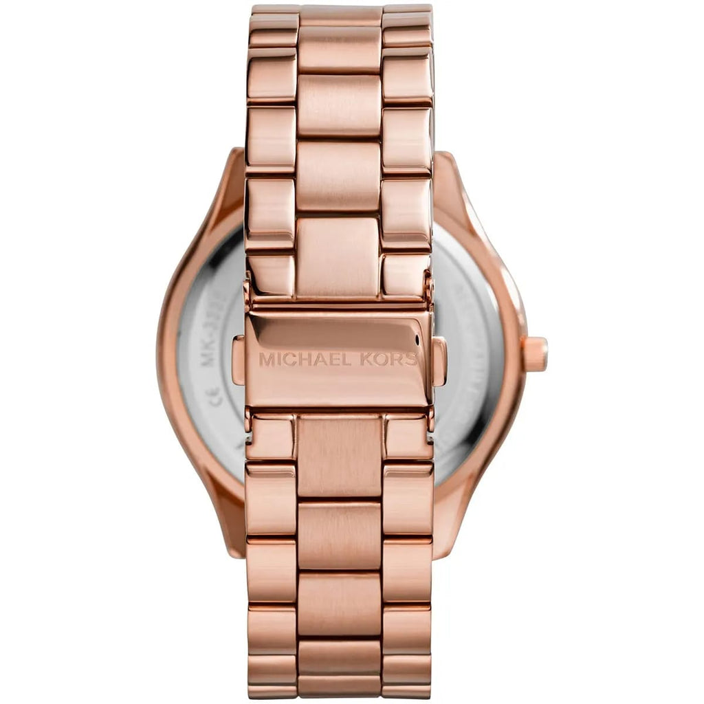 Michael Kors Runway MK3336 38mm Women's Quartz Watch – Rose Gold with Rose Gold Stainless Steel Bracelet