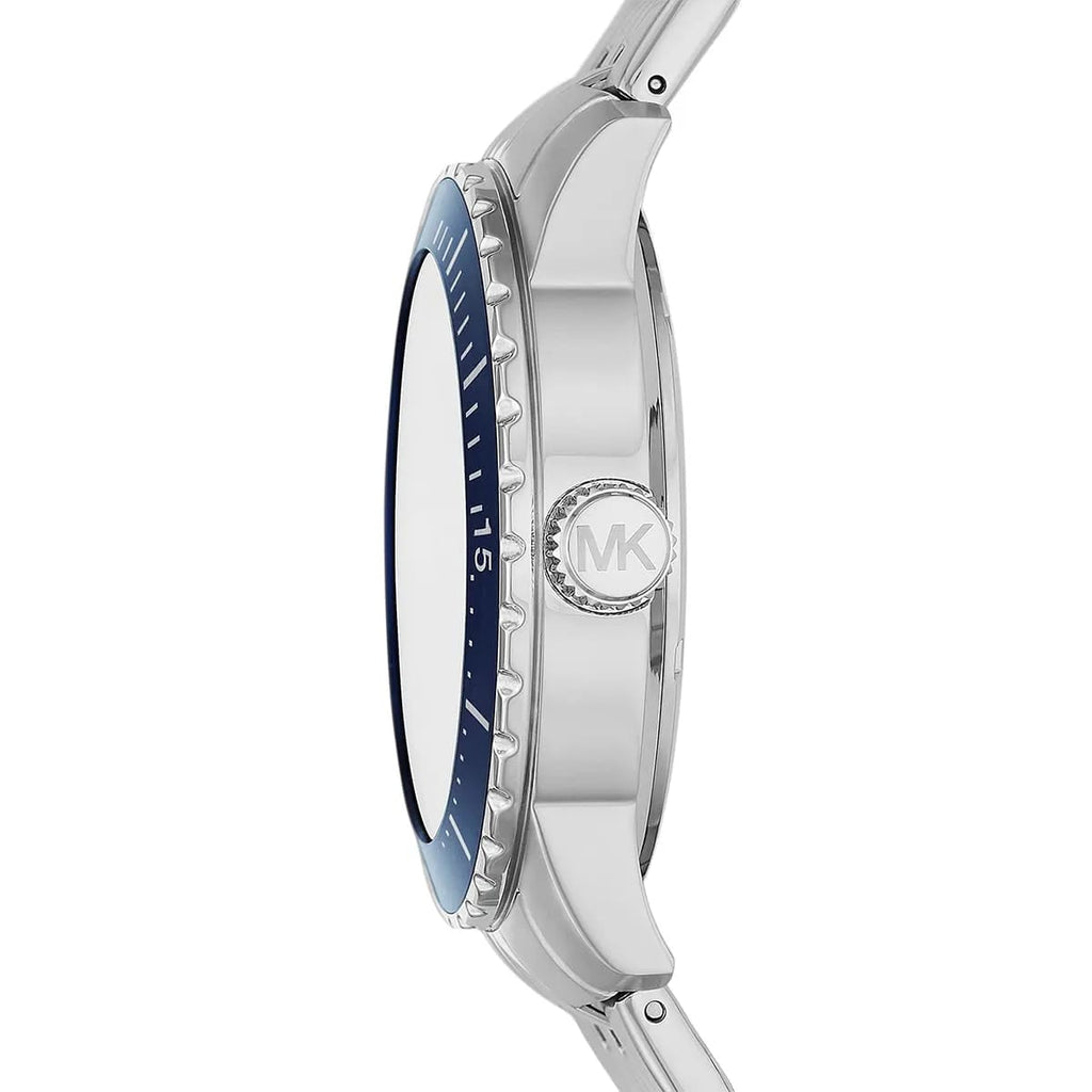 Michael Kors Cunningham MK7153 43mm Men's Chronograph Watch – Blue & Silver-Tone Stainless Steel Bracelet