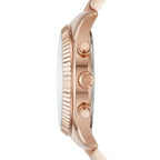 Michael Kors Lexington MK8580 45mm Men's Chronograph Watch – Rose Gold Crystal-Set & Rose Gold-Tone Stainless Steel Bracelet