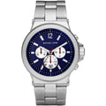 Michael Kors Dylan MK8171 45mm Men's Chronograph Watch – Blue & Silver-Tone Stainless Steel Bracelet