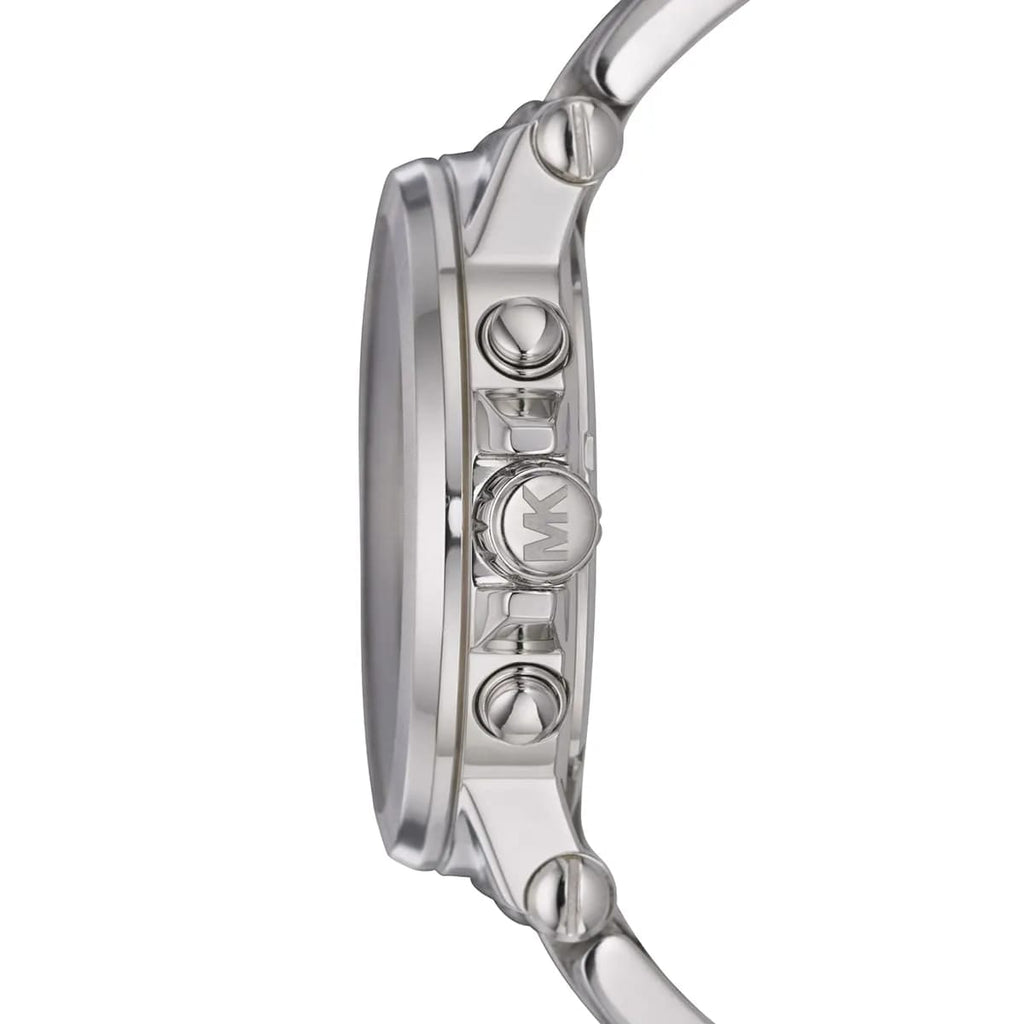 Michael Kors Dylan MK8171 45mm Men's Chronograph Watch – Blue & Silver-Tone Stainless Steel Bracelet