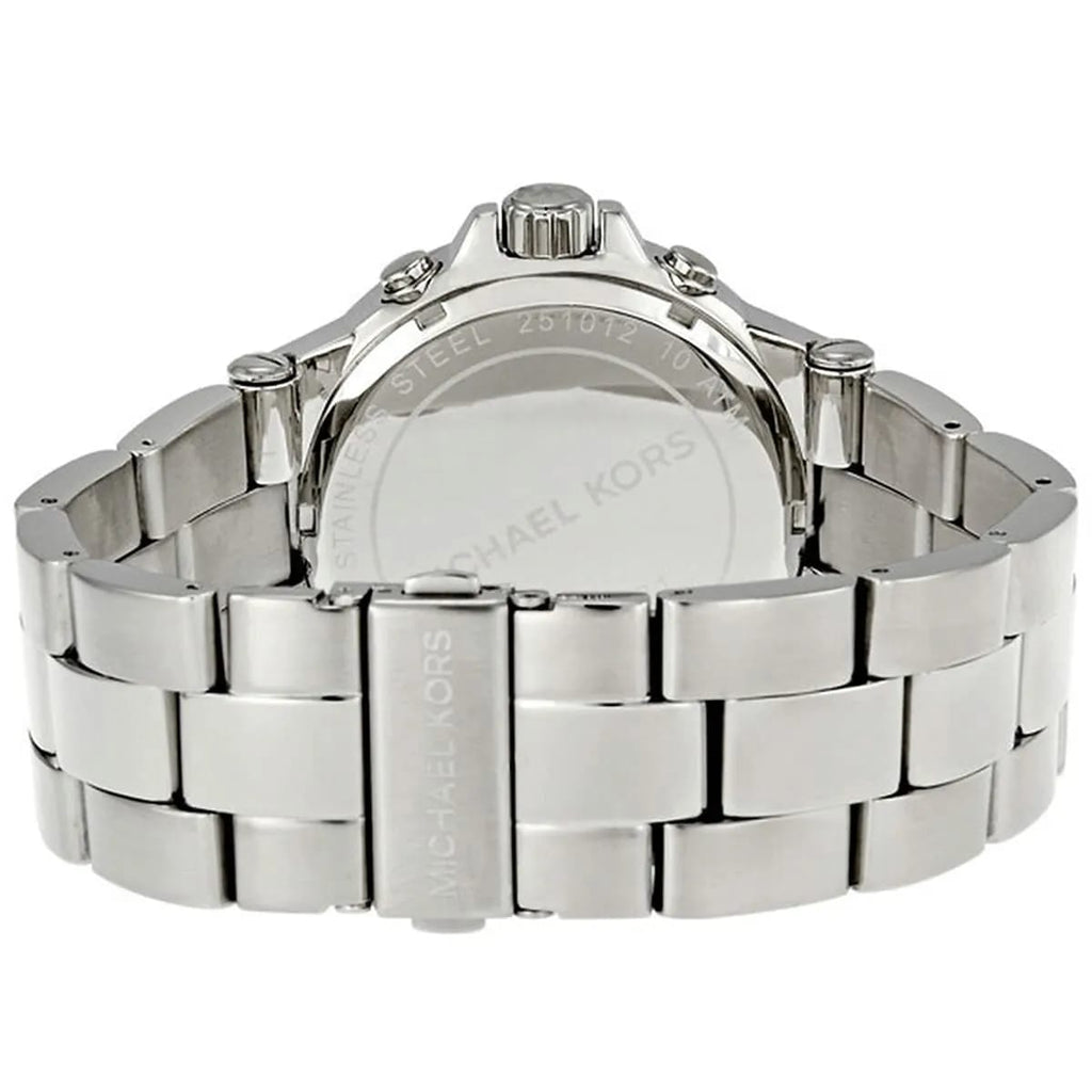 Michael Kors Dylan MK8171 45mm Men's Chronograph Watch – Blue & Silver-Tone Stainless Steel Bracelet