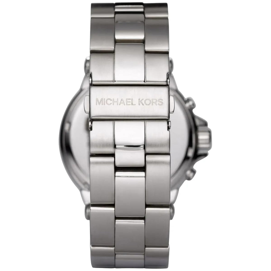 Michael Kors Dylan MK8171 45mm Men's Chronograph Watch – Blue & Silver-Tone Stainless Steel Bracelet