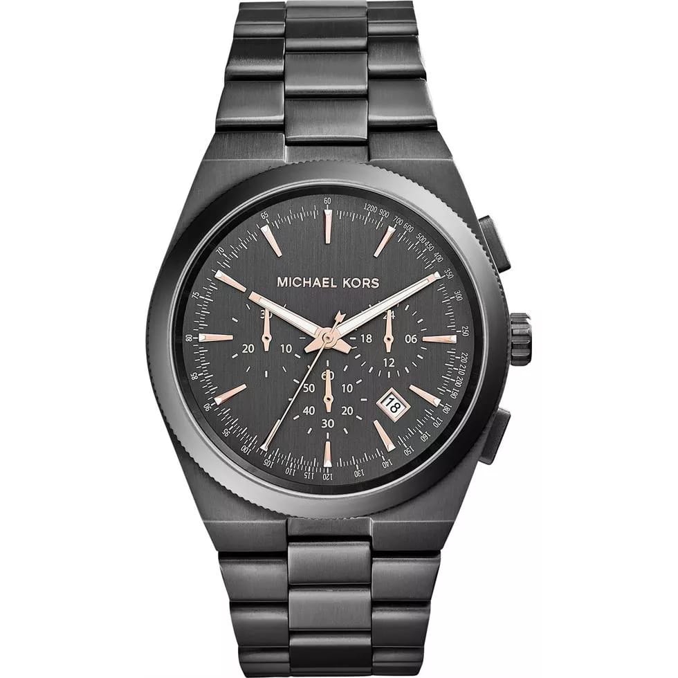 Michael Kors Channing MK8403 45mm Men's Chronograph Watch – Black & Gunmetal Stainless Steel Bracelet