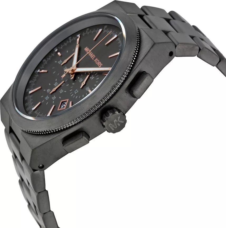 Michael Kors Channing MK8403 45mm Men's Chronograph Watch – Black & Gunmetal Stainless Steel Bracelet
